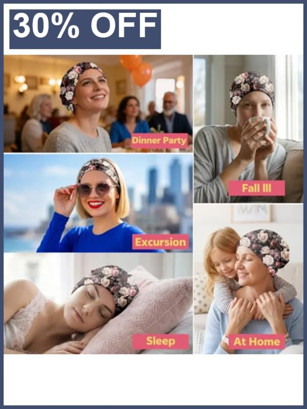 Stretch Slouchy Beanie Chemo Cap Soft Polyester Hat for Women